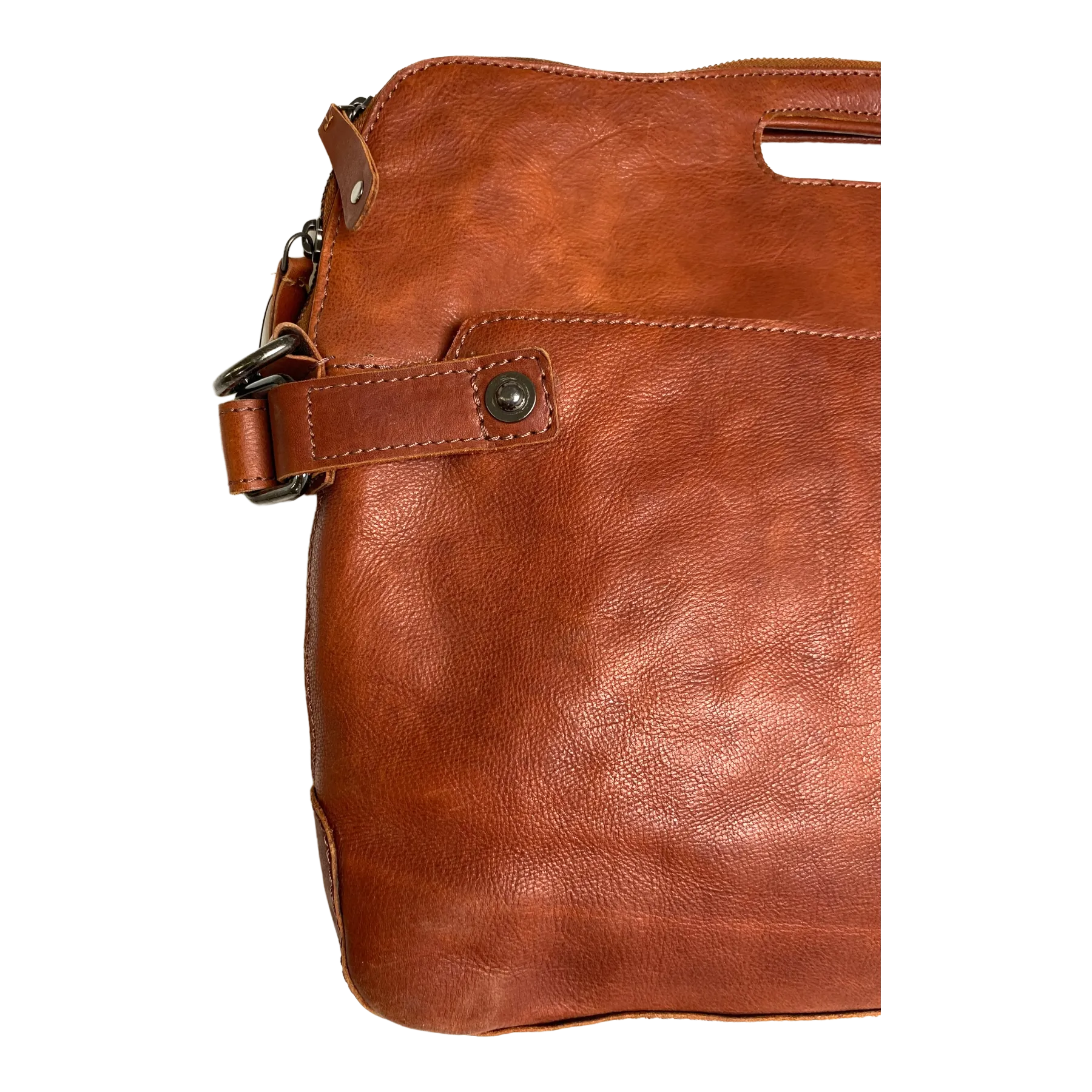 Harold's Bags leather business bag, rust