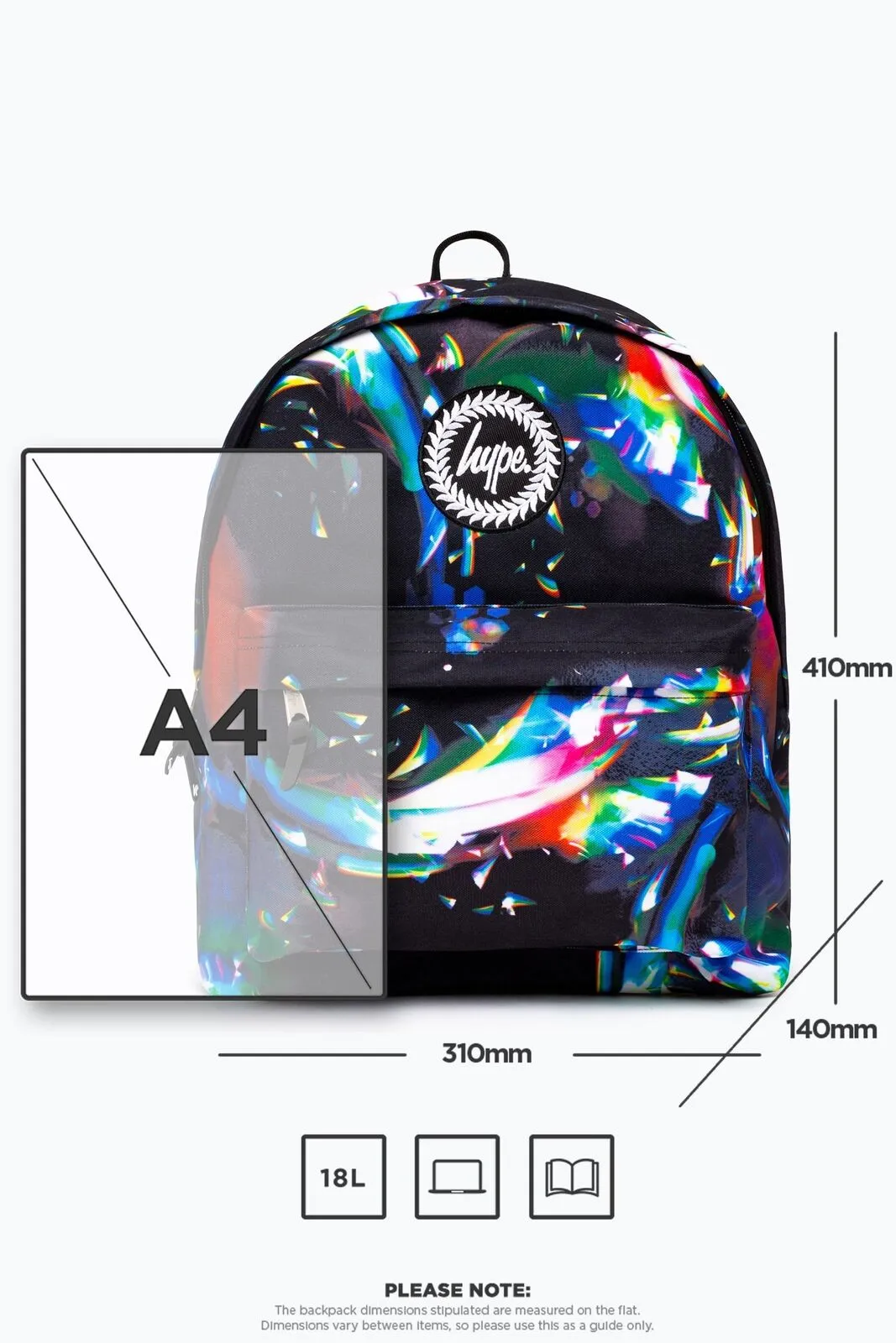 Hype Black Rainbow Refraction Backpack
