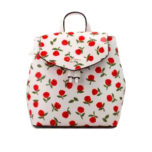 Kate Spade Lizzie Medium Festive Rosette Leather Flap Backpack