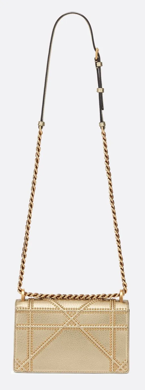 Light Gold Studded Small Diorama Bag
