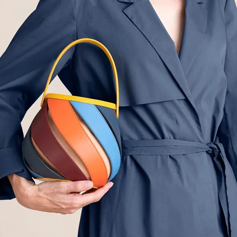 Luxury Brand Designer Women's Fashion Retro Geometric Bucket Bag - Elegant, Versatile Texture Ladies Handbag, Sac à Main Femme