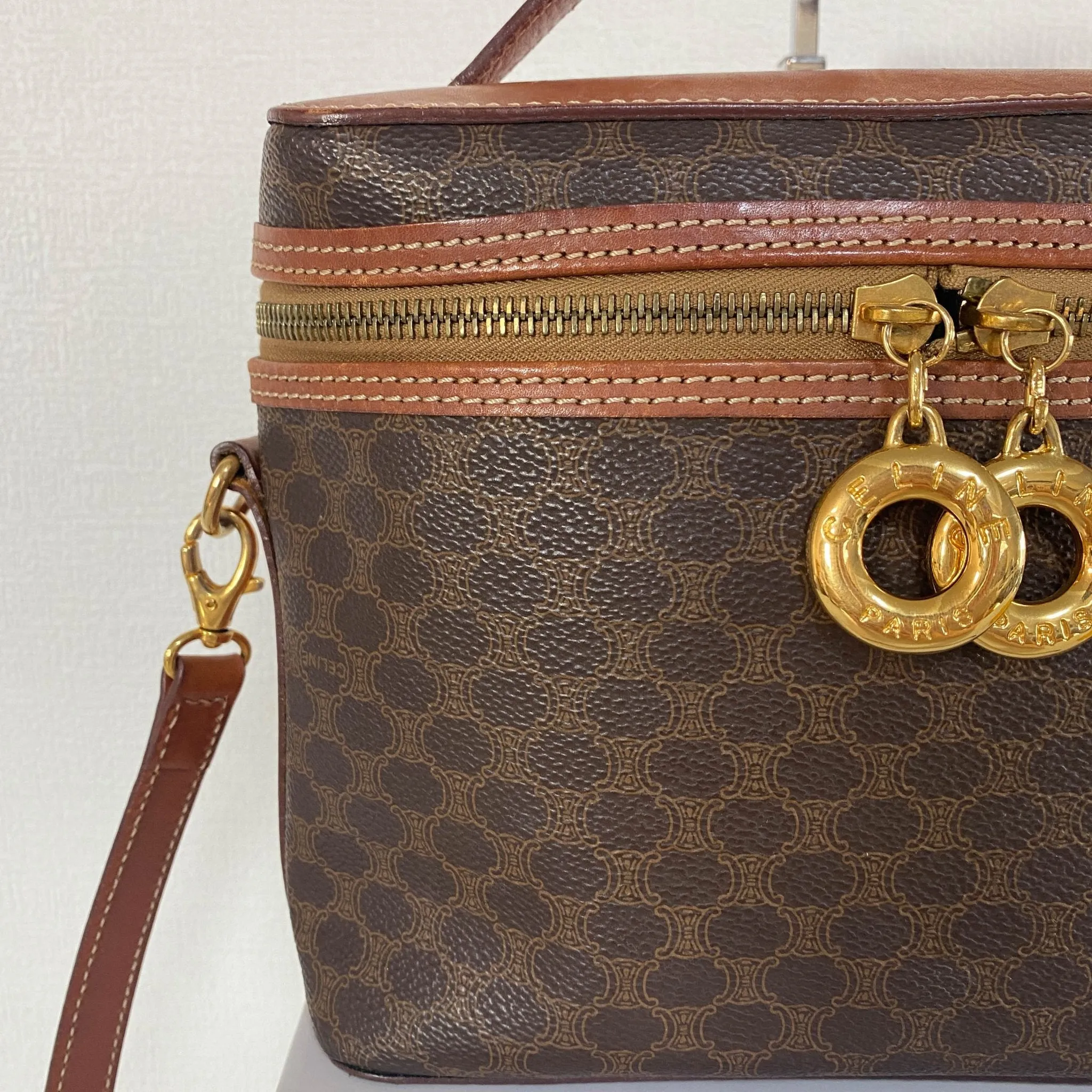 Macadam Triomphe Canvas Pochette Crossbody Pouch Bag