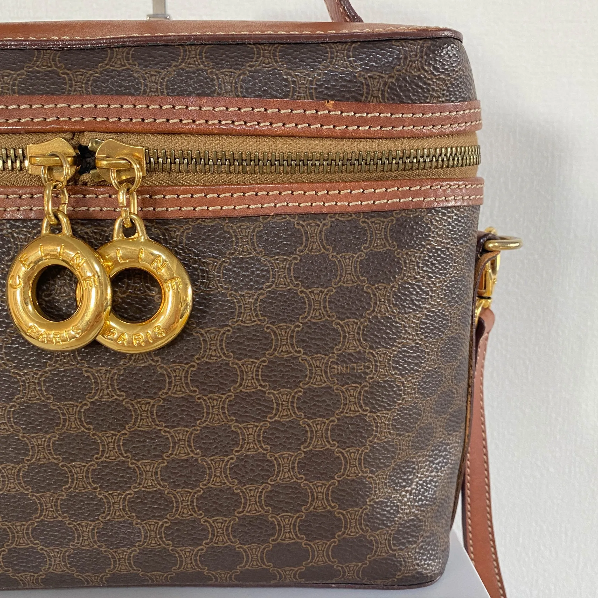 Macadam Triomphe Canvas Pochette Crossbody Pouch Bag