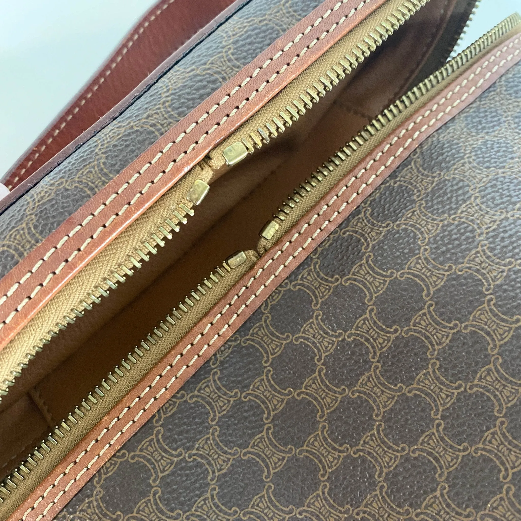 Macadam Triomphe Canvas Pochette Crossbody Pouch Bag