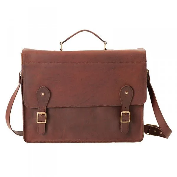 Melvill & Moon Leather Mombasa Mail Bag | Brown