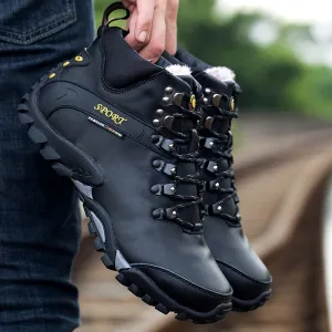 Men Hiking Snow Boots Waterproof