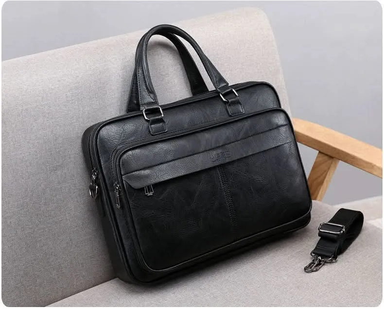 Men’s Large Handbag Briefcase – Waterproof Business Tote, Fits 16” Laptop