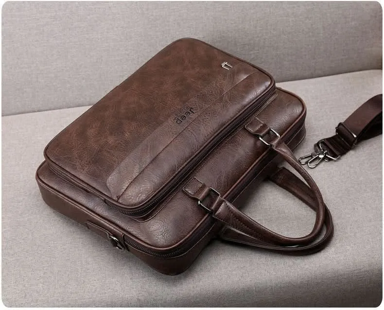 Men’s Large Handbag Briefcase – Waterproof Business Tote, Fits 16” Laptop