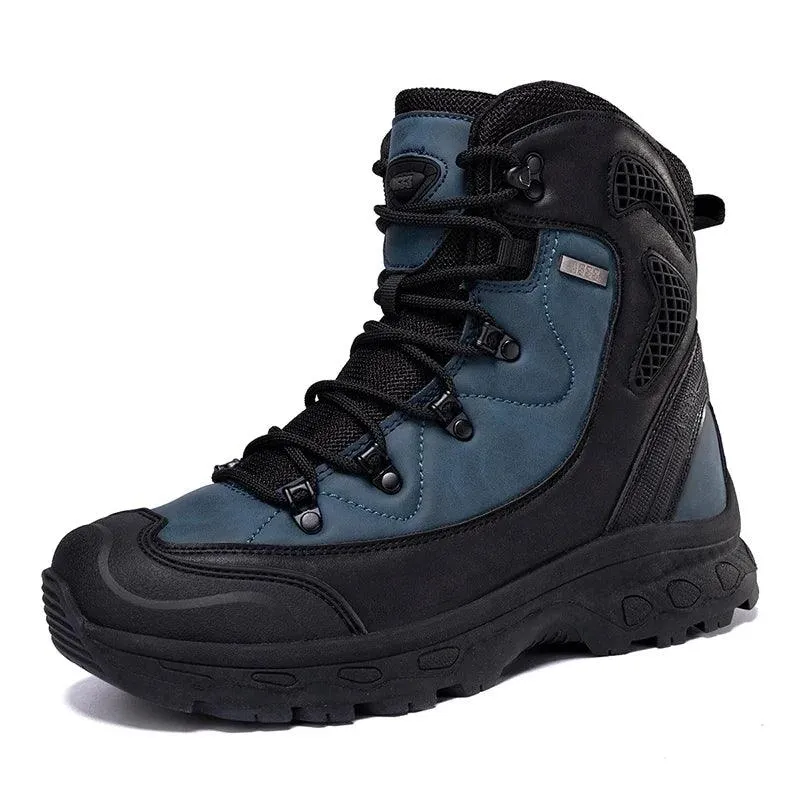 Men's Leather Desert Boots – Waterproof Work and Hiking Safety Shoes