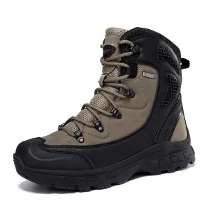 Men's Leather Desert Boots – Waterproof Work and Hiking Safety Shoes