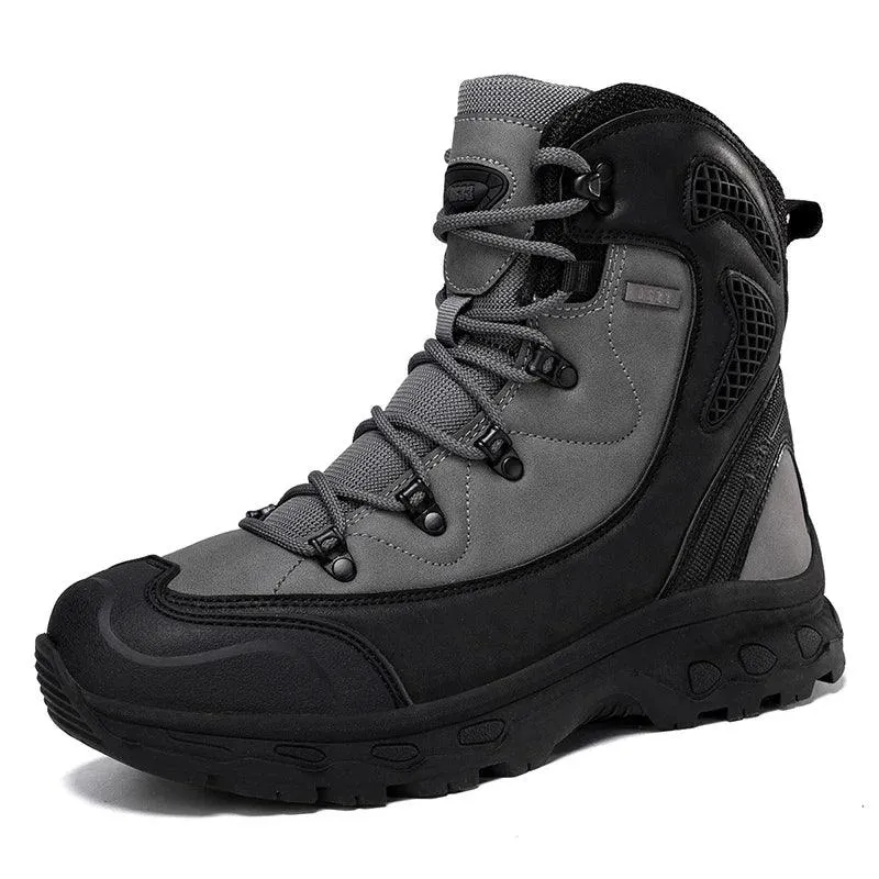 Men's Leather Desert Boots – Waterproof Work and Hiking Safety Shoes