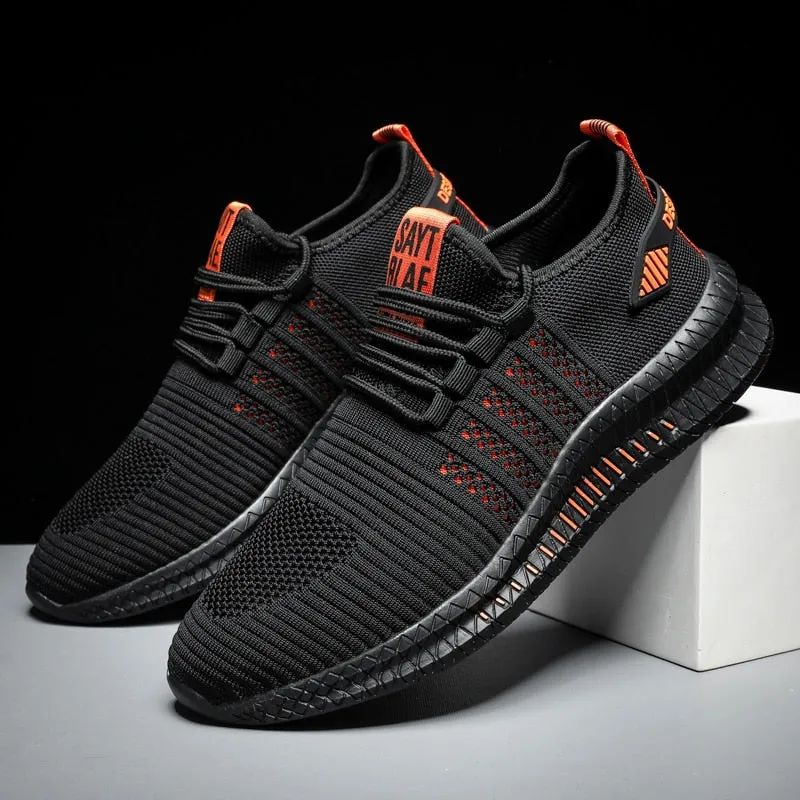 Men's Sneakers Shoes Lightweight Breathable Running Walking Yoga Sports Footwear Soft Sole Lace-up Shoes