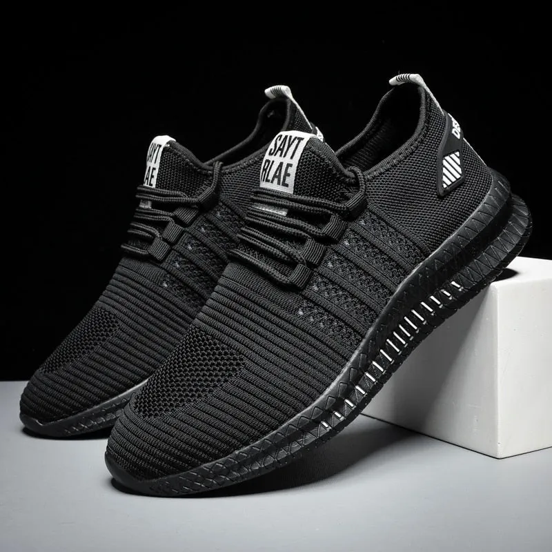 Men's Sneakers Shoes Lightweight Breathable Running Walking Yoga Sports Footwear Soft Sole Lace-up Shoes