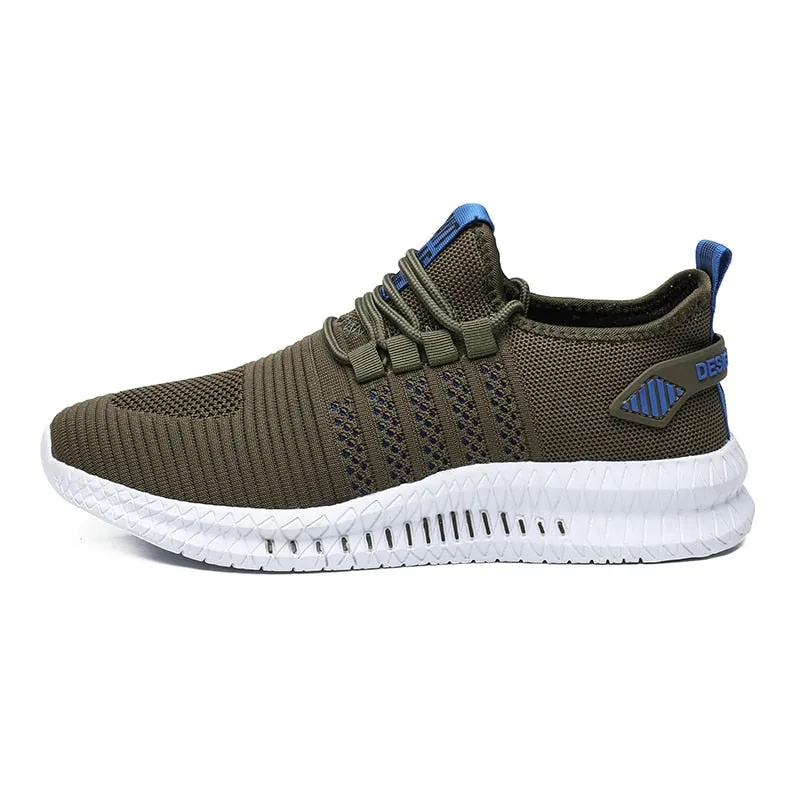 Men's Sneakers Shoes Lightweight Breathable Running Walking Yoga Sports Footwear Soft Sole Lace-up Shoes