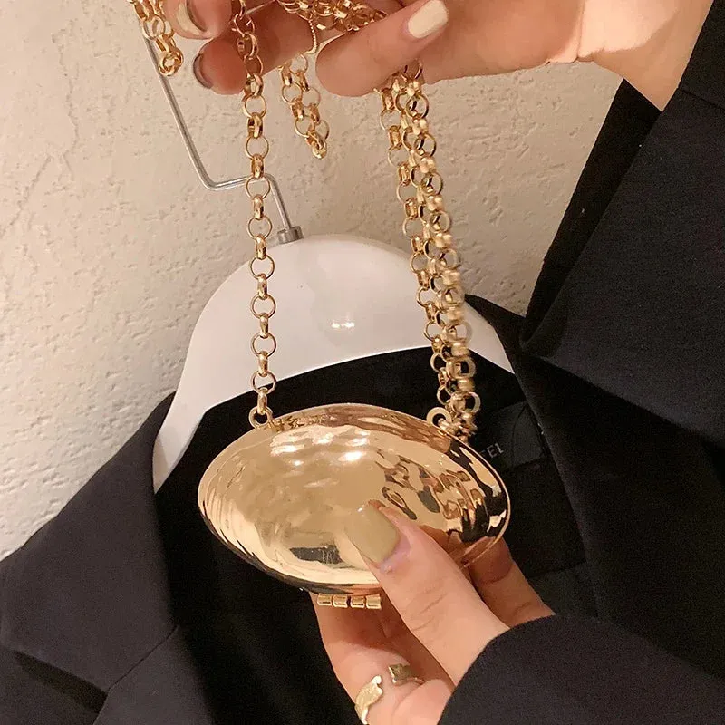 Mini Lipstick Bag: Decorative Women's Shoulder Bag, Chain Crossbody Bag, Designer Handbag, and Purse. Fashion Shell Bag, Female Clutch