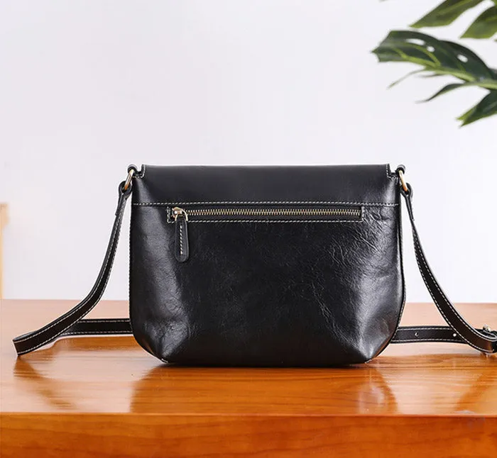 Minimalist Women Brown Leather Satchel Bag Crossbody Bags Purses for Women
