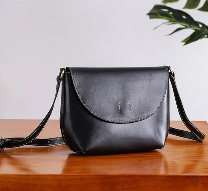 Minimalist Women Brown Leather Satchel Bag Crossbody Bags Purses for Women