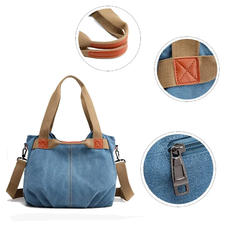 Shoulder Brand Bag Canvas Tote Bags For Women Luxury Canvas Designer Handbag Large Capacity Hand Bags Bolsa Feminina Travel Bag