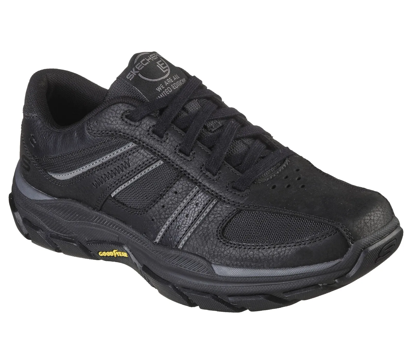 SKECHERS MENS RESPECTED EDGEMERE - BLACK
