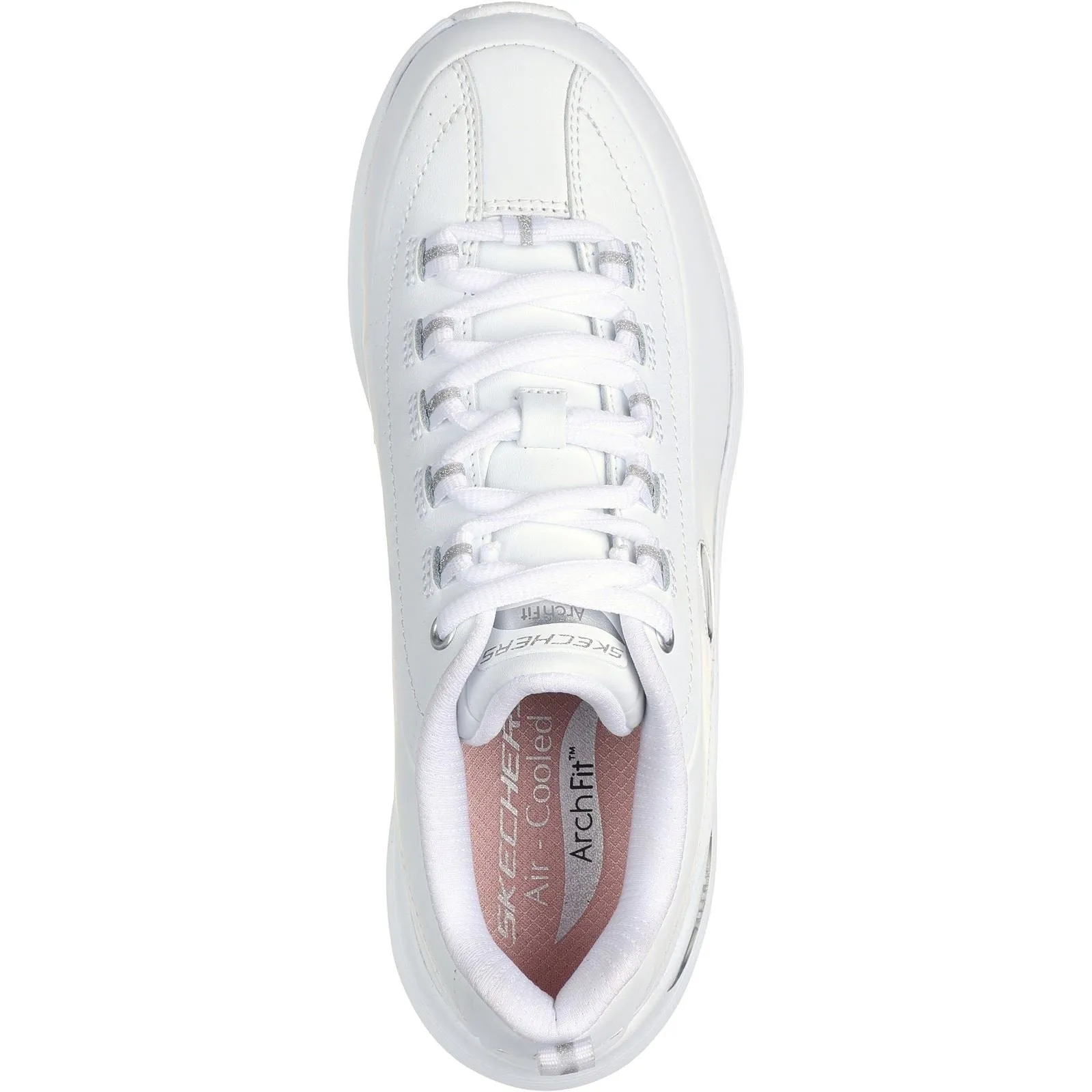 Skechers Women Trainers - Arch Fit 2.0 - Star Bound in White/Silver, 3-8 - GAR150061