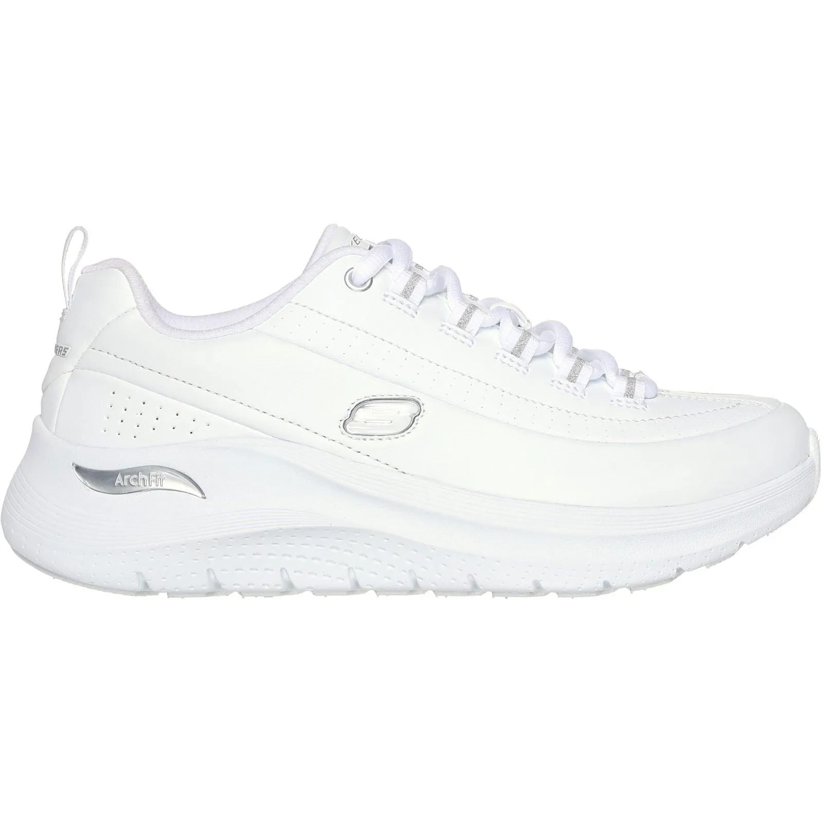 Skechers Women Trainers - Arch Fit 2.0 - Star Bound in White/Silver, 3-8 - GAR150061