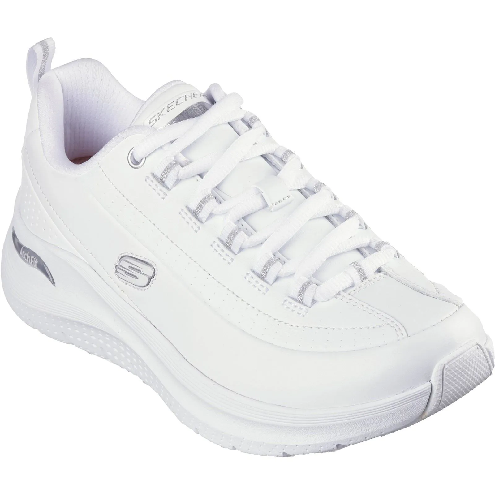 Skechers Women Trainers - Arch Fit 2.0 - Star Bound in White/Silver, 3-8 - GAR150061