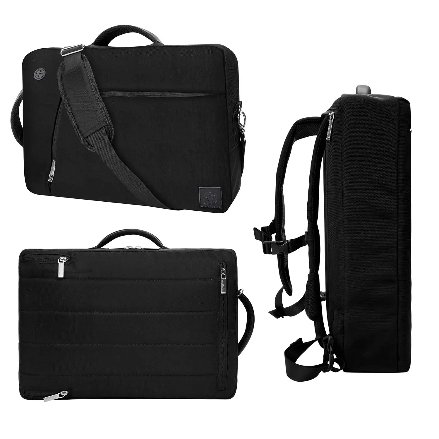 Slate Unisex Travel Backpack Briefcase Fits Google Chromebook Up to 13.3 Black