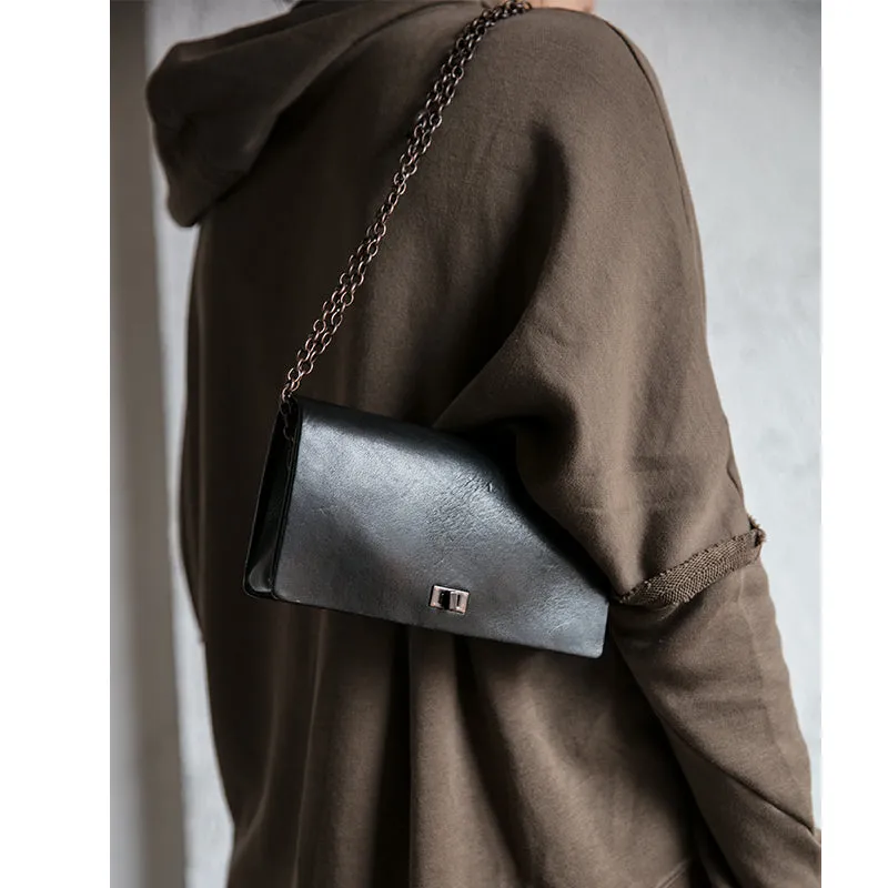 Small Women's Tan Square Leather Crossbody Bag Purse Side Bag For Womens