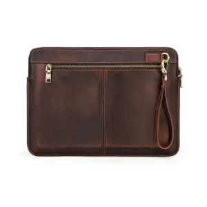 Suitable for 2021 new macbookpro14 protective cover crazy horse leather Apple laptop liner bag spot