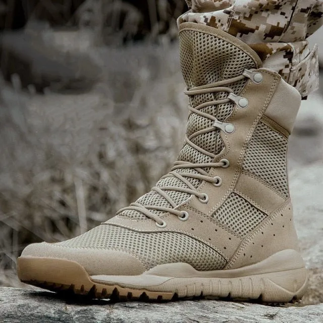 Summer Combat Boot Climbing Training Mesh Army Shoes