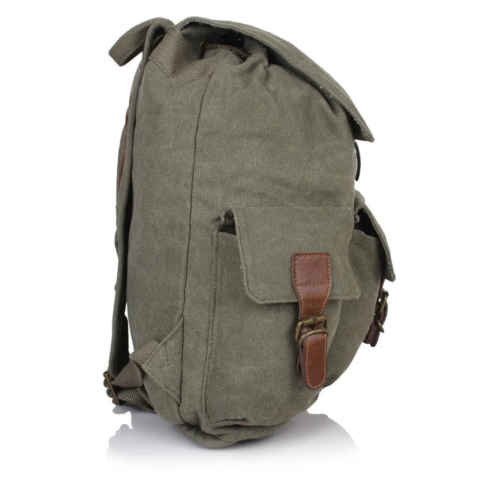 Suntop A28 16 L Backpack(Olive Green and Brown)
