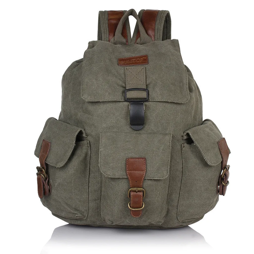 Suntop A28 16 L Backpack(Olive Green and Brown)
