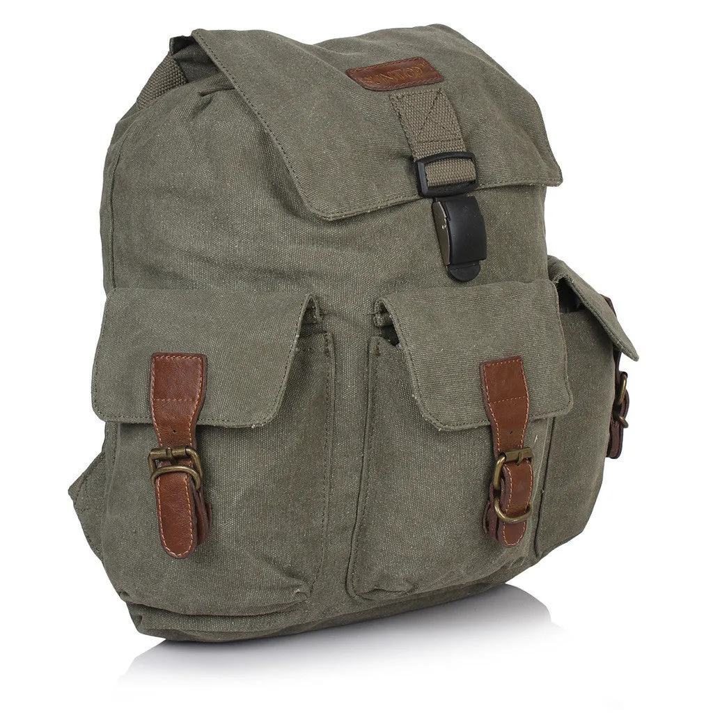 Suntop A28 16 L Backpack(Olive Green and Brown)