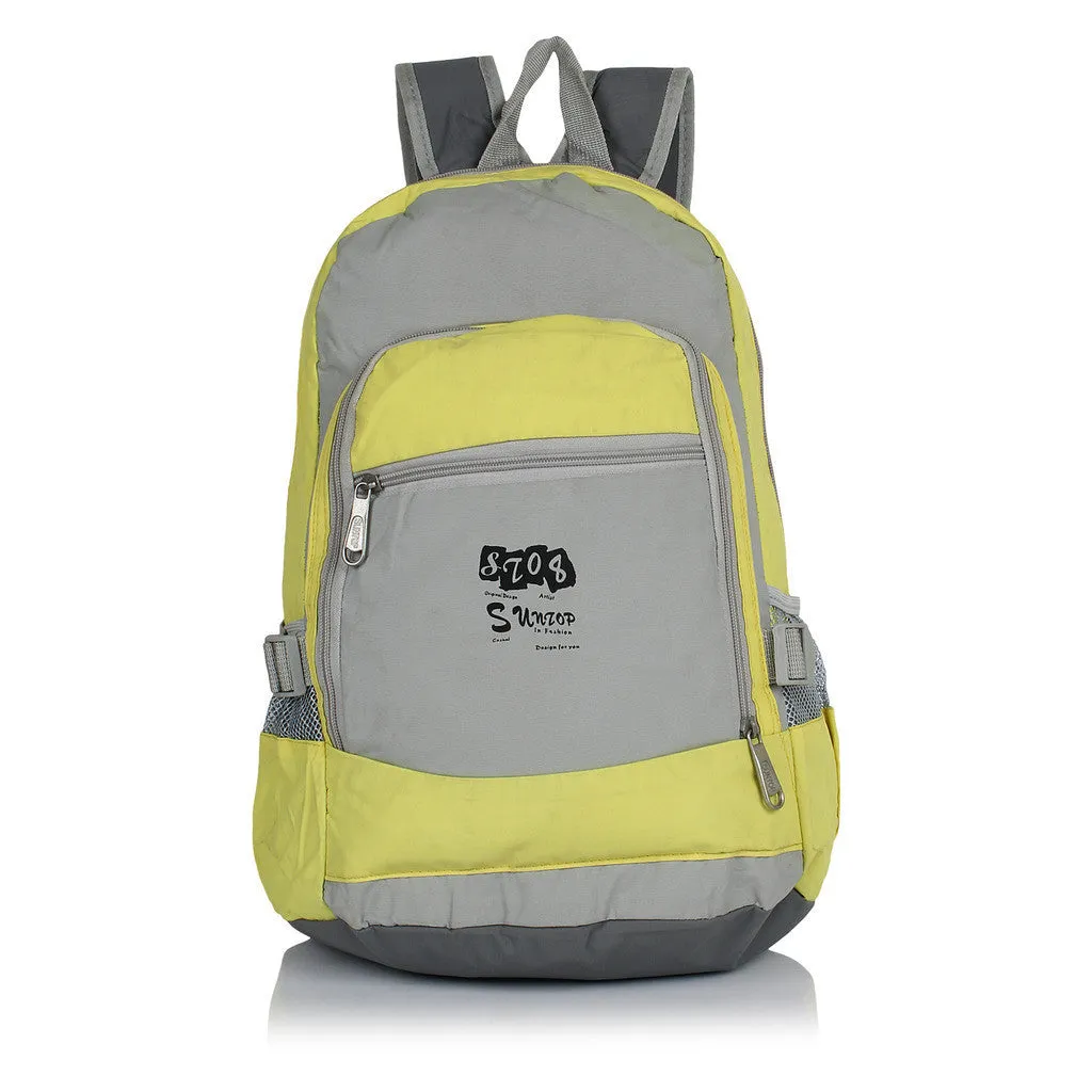 Suntop A87 25 L Backpack(Yellow ,Cream and Grey)