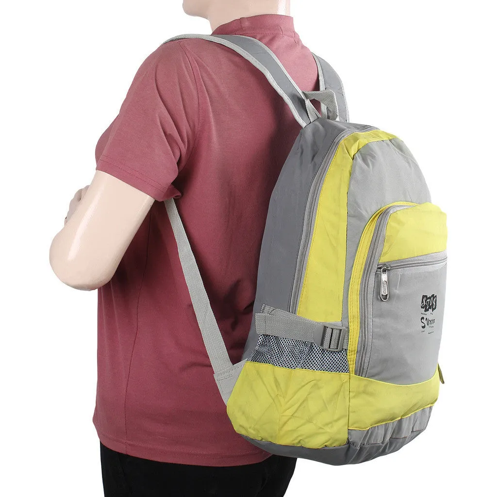 Suntop A87 25 L Backpack(Yellow ,Cream and Grey)