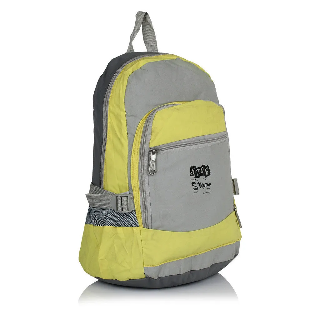 Suntop A87 25 L Backpack(Yellow ,Cream and Grey)