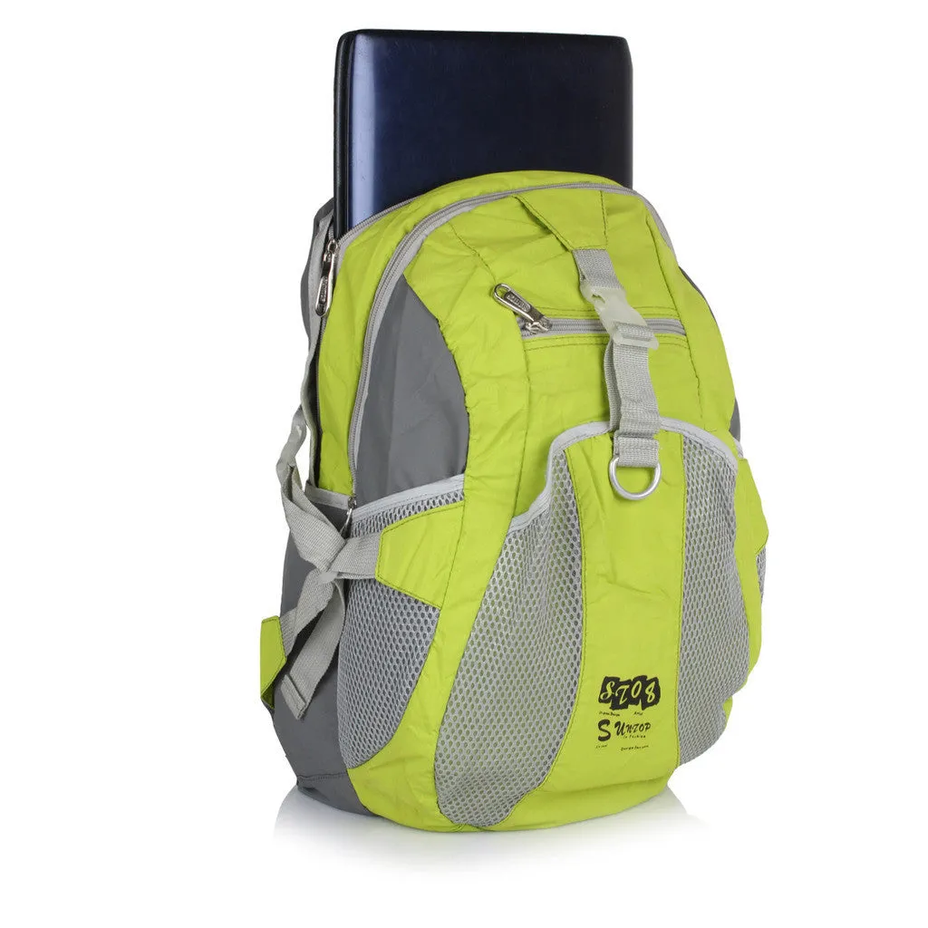 Suntop A94 19 L Backpack(Parrot Green and Grey)