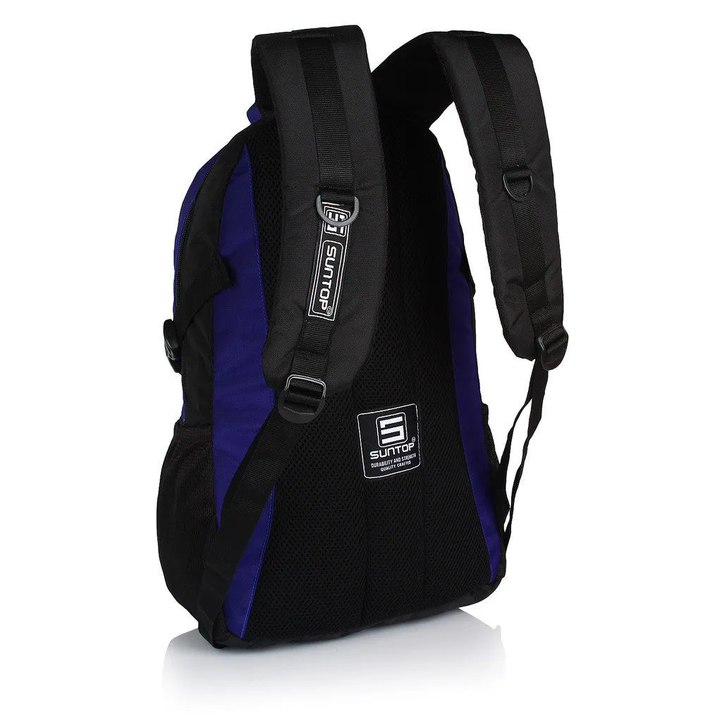 Suntop Neo 9 26 L Medium Backpack(Black and Indigo Blue)