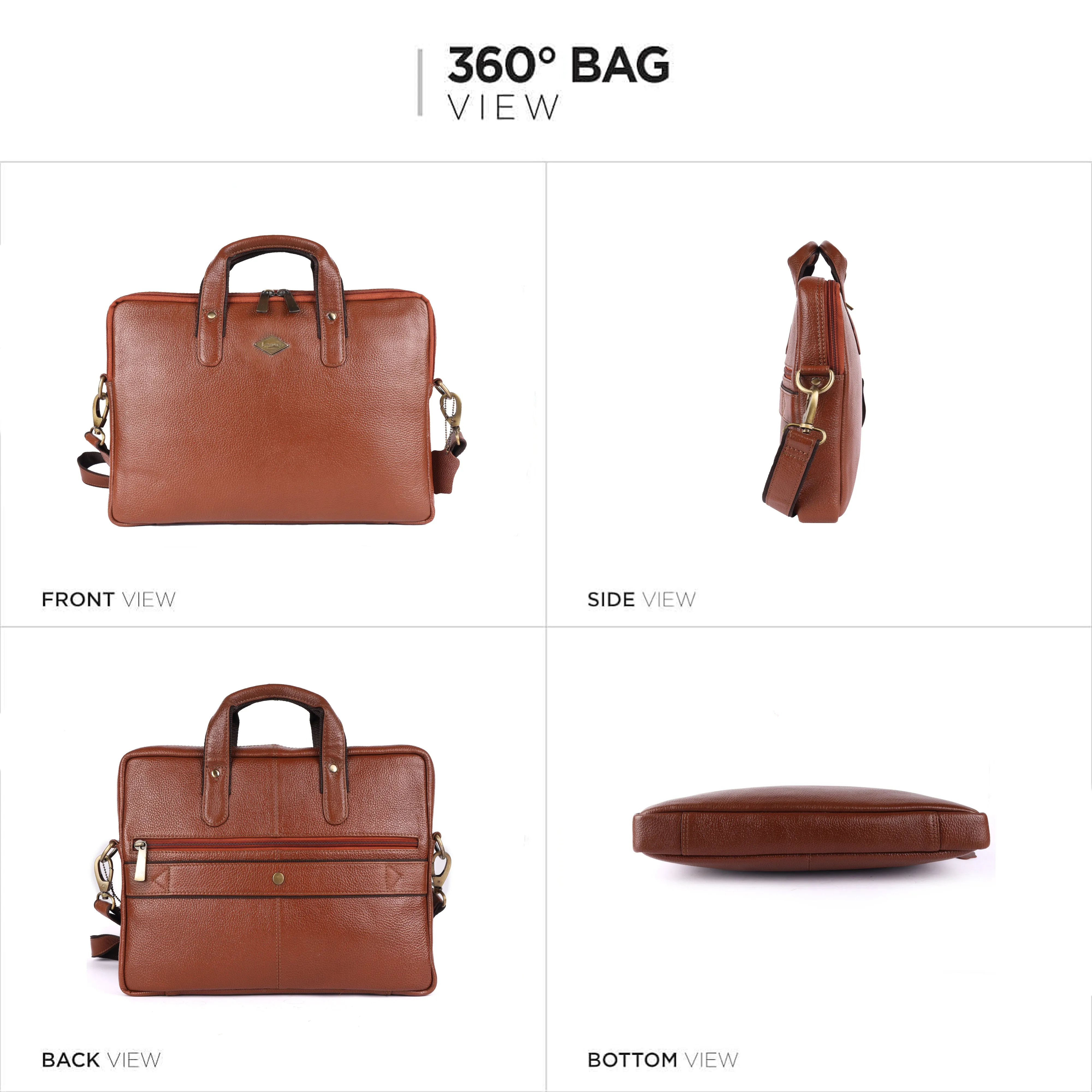 Ultra Light Classic Leather Laptop Bag #2817