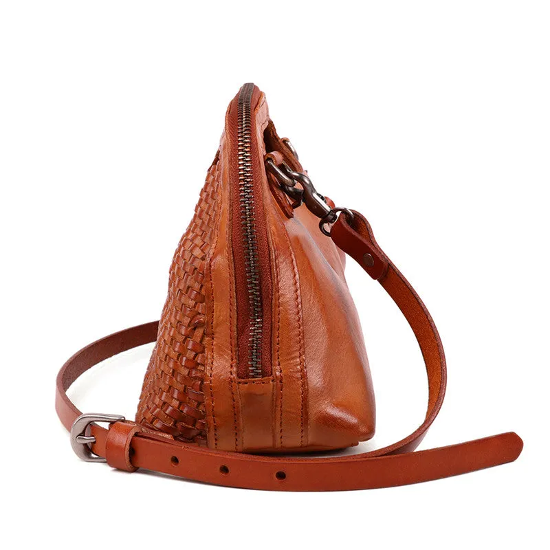 Western Womens Small Leather Side Bag Crossbody Handbags Purses for Women