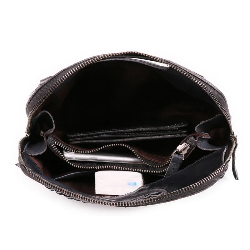 Western Womens Small Leather Side Bag Crossbody Handbags Purses for Women
