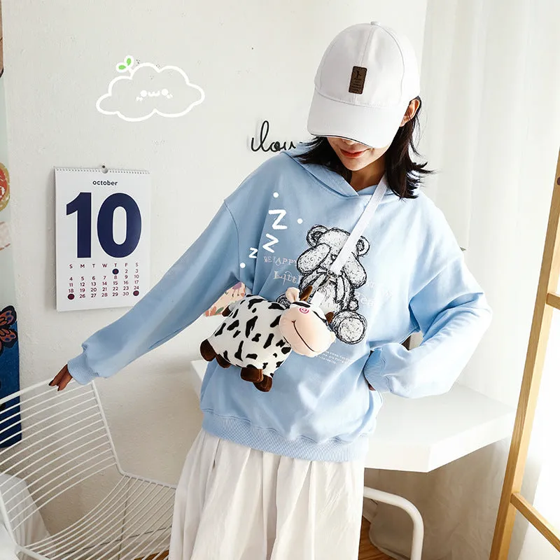 Wholesale Cute Cow Plush Crossbody Bags
