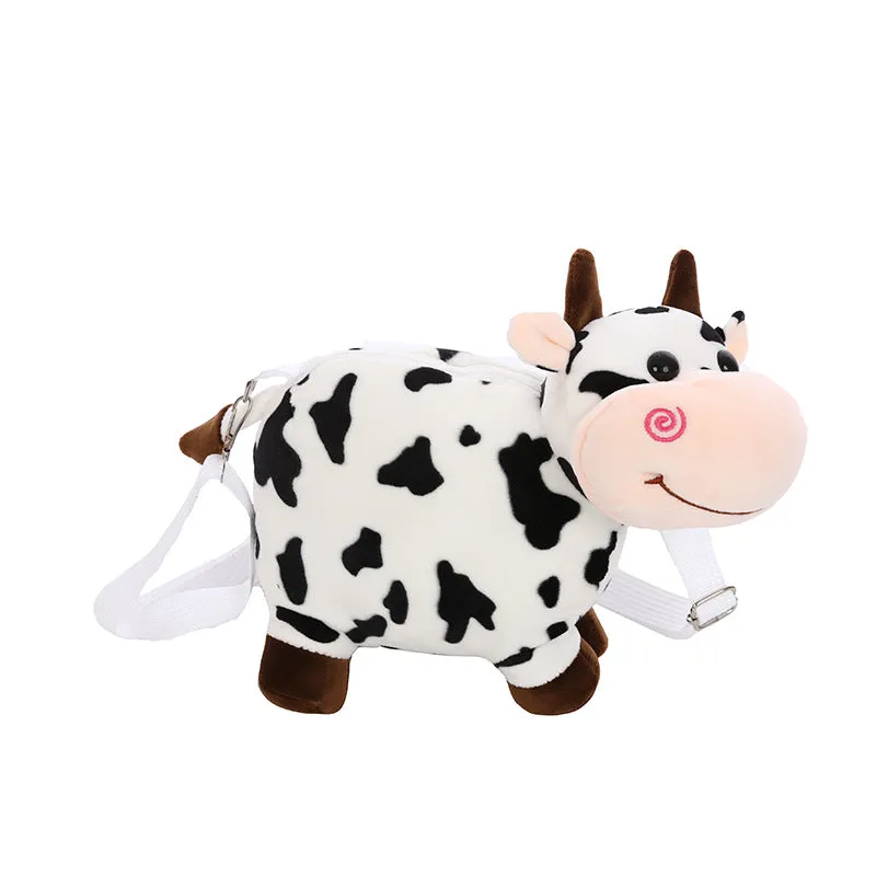 Wholesale Cute Cow Plush Crossbody Bags