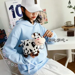 Wholesale Cute Cow Plush Crossbody Bags