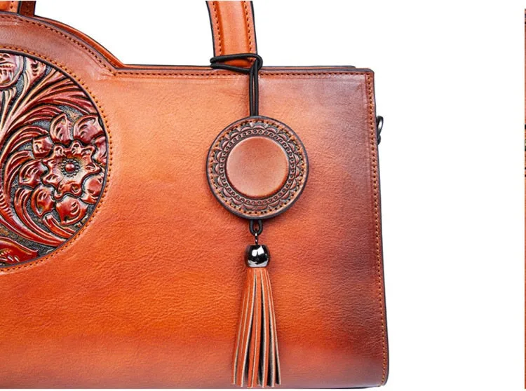 Women Vintage Genuine Leather Crossbody Bag