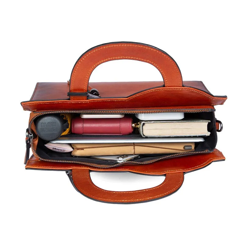 Women Vintage Genuine Leather Crossbody Bag