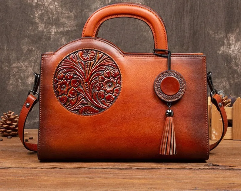 Women Vintage Genuine Leather Crossbody Bag