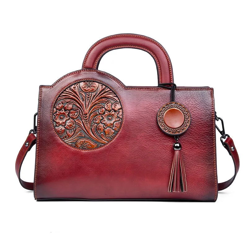 Women Vintage Genuine Leather Crossbody Bag