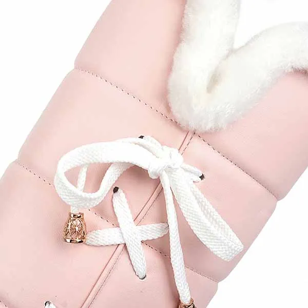 Women’s Cute Snow Boots Waterproof Winter Lace Up Boots