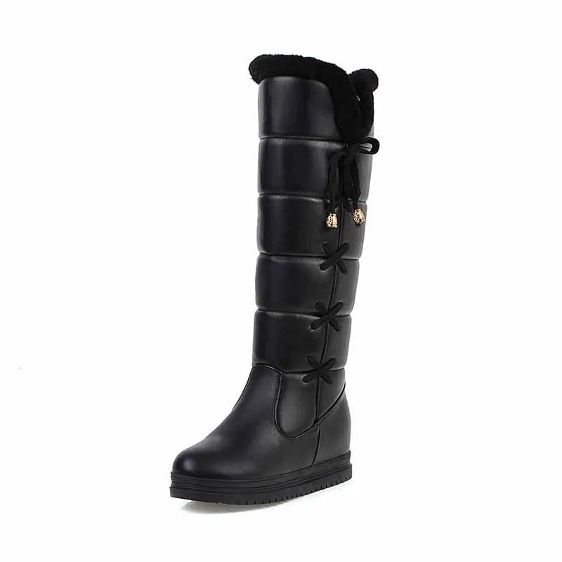 Women’s Cute Snow Boots Waterproof Winter Lace Up Boots